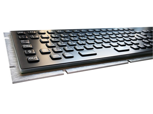 Marine Industrial keyboard with black metal keys and industrial touchpad supplier