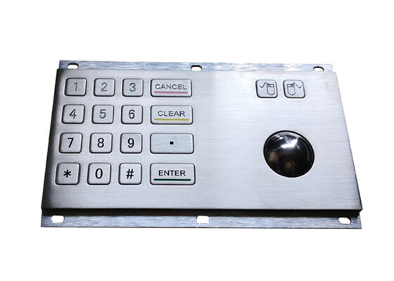 Waterproof Industrial Keypad Metalic with 38.mm Mechanical Trackball USB supplier
