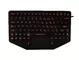 Red LED emergency military computer keyboard with enclosed touchpad for portable PC supplier