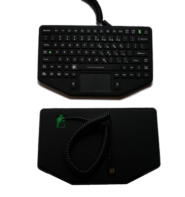 Ruggedized embedded silicone rubber military keyboard with wide temperature and emergency button supplier