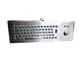 Stand alone 67-key industrial metal keyboard with mechanical trackball and IC cert supplier