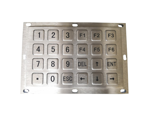 IP65 24 keys industrial metallic keypad with numeric FN with IC WEEE conformity supplier