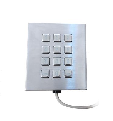 enclosed Industrial Metal Keypad USB IP65 With 12 backlit key supplier