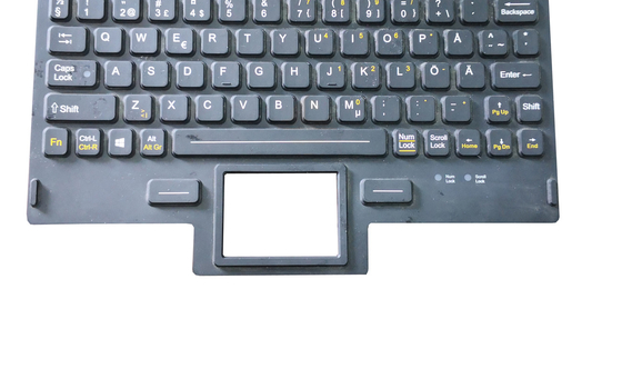 OEM customs military keyboard with red backlight and front panel mounting supplier