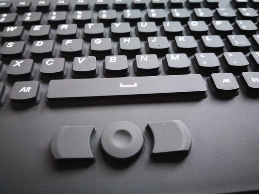 IP68 silicone keyboard with integrated hula pointer for heavy industrial application supplier