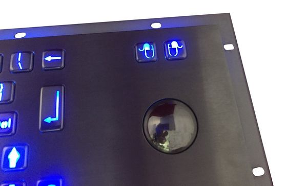EX 66keys industrial keyboard with blue backlit and 38.mm optical trackball supplier