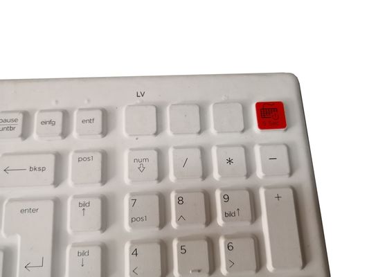 wireless medical keyboard washable with Back arch by white silicone and USB dongle supplier