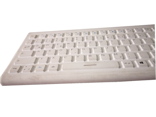 Back arch 2.4G wireless washable keyboard by white silicone and USB dongle supplier