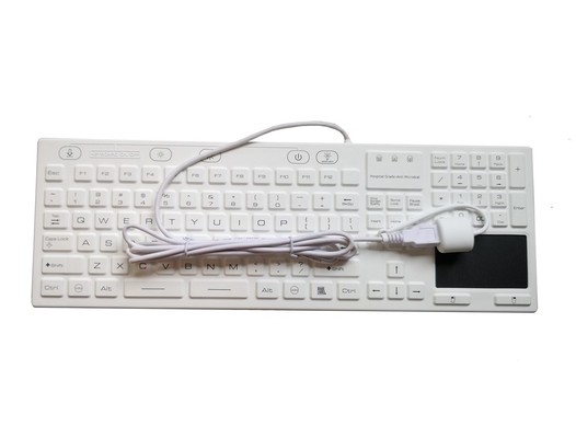 Hospital Grade Antimicrobial Medical Silicone Keyboard With Touchpad And Five Magnets supplier