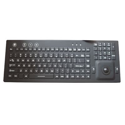 Backlit Antibacterial Peripherals Medical Keyboard With Black Trackball By Silicone supplier