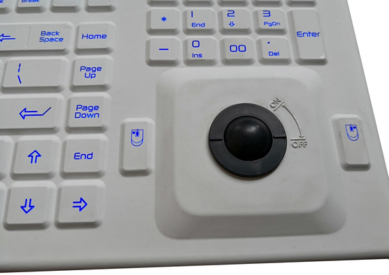 Nano silver antimicrobial coating IP68 medical healthcare keyboard with trackball for industry supplier