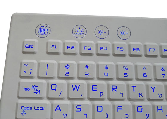 Nano anti-microbial IP68 medical healthcare keyboard with trackball for industry supplier