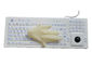 Nano silver antimicrobial coating IP68 medical healthcare keyboard with trackball for industry supplier