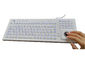 Nano silver antimicrobial coating IP68 medical healthcare keyboard with trackball for industry supplier