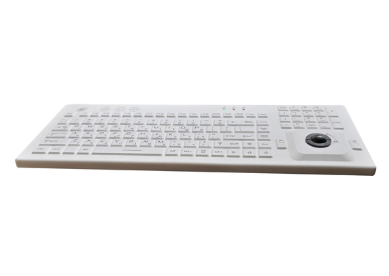 English Hebrew computer industrial keyboard with optical trackball and six feet for metal cart supplier