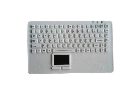 Sterile clean medical silicone keyboard with touchpad and anti-germ coating supplier