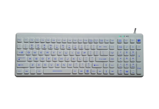 Waterproof USB magfix medical silicone keyboard with power key and customs logo supplier