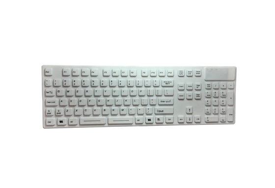 EN60601 washable hygienic medical silicone keyboard with dust proof full size supplier