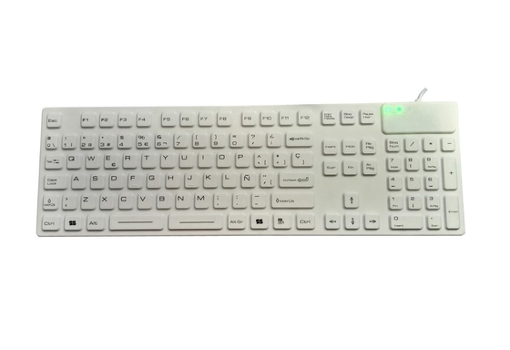 EN60601 washable hygienic medical silicone keyboard with dust proof full size supplier