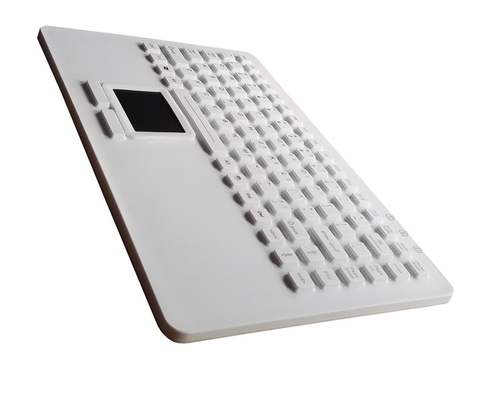 Laptop type washable silicone rubber medical keyboard with touchpad for nursing gloves supplier