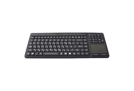 Slim Usb Disinfectable Medical Silicone Keyboard With Touch Pad For Surgical Gloves supplier