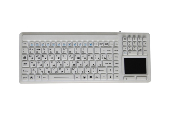 Slim Usb Disinfectable Medical Silicone Keyboard With Touch Pad For Surgical Gloves supplier