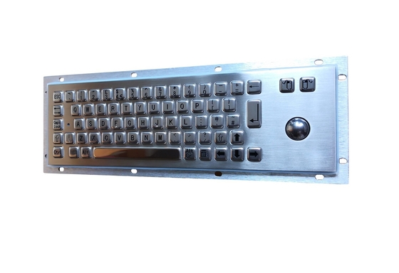 IP65 UK English industrial metal keyboard with 25.mm optical trackball supplier