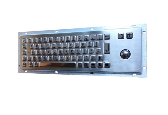 NEMA 4 industrial keyboard panel mount with 25.mm optical metal trackball and Type C supplier