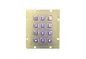 Blue backlighting industrial metal keypad with 4 x 3 and USB interface for kiosk supplier