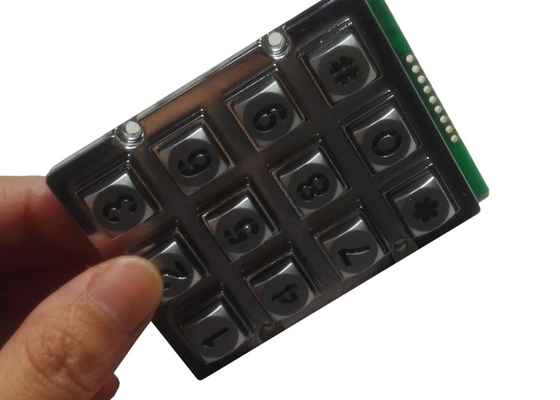 Waterproof Industrial Vending Machine Keypad With 12 Metal backlight Keys supplier