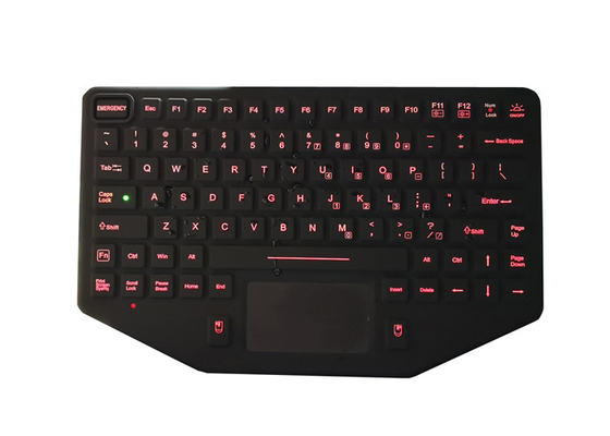 Vehicle Mounting 89 Key rubberized Military Keyboard With VESA Mounting Holes supplier