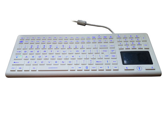 White Medical Keyboard with touchpad In German Italian layout supplier