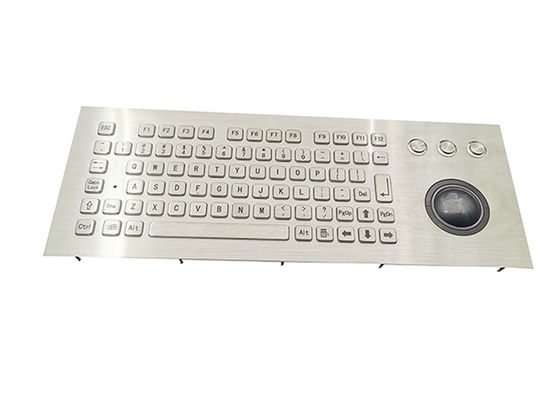 50mm trackball industrial Keyboard with 82 keys and front panel mounting supplier