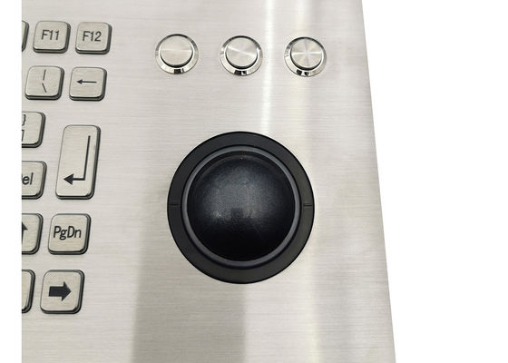 50mm trackball industrial Keyboard with 82 keys and front panel mounting supplier