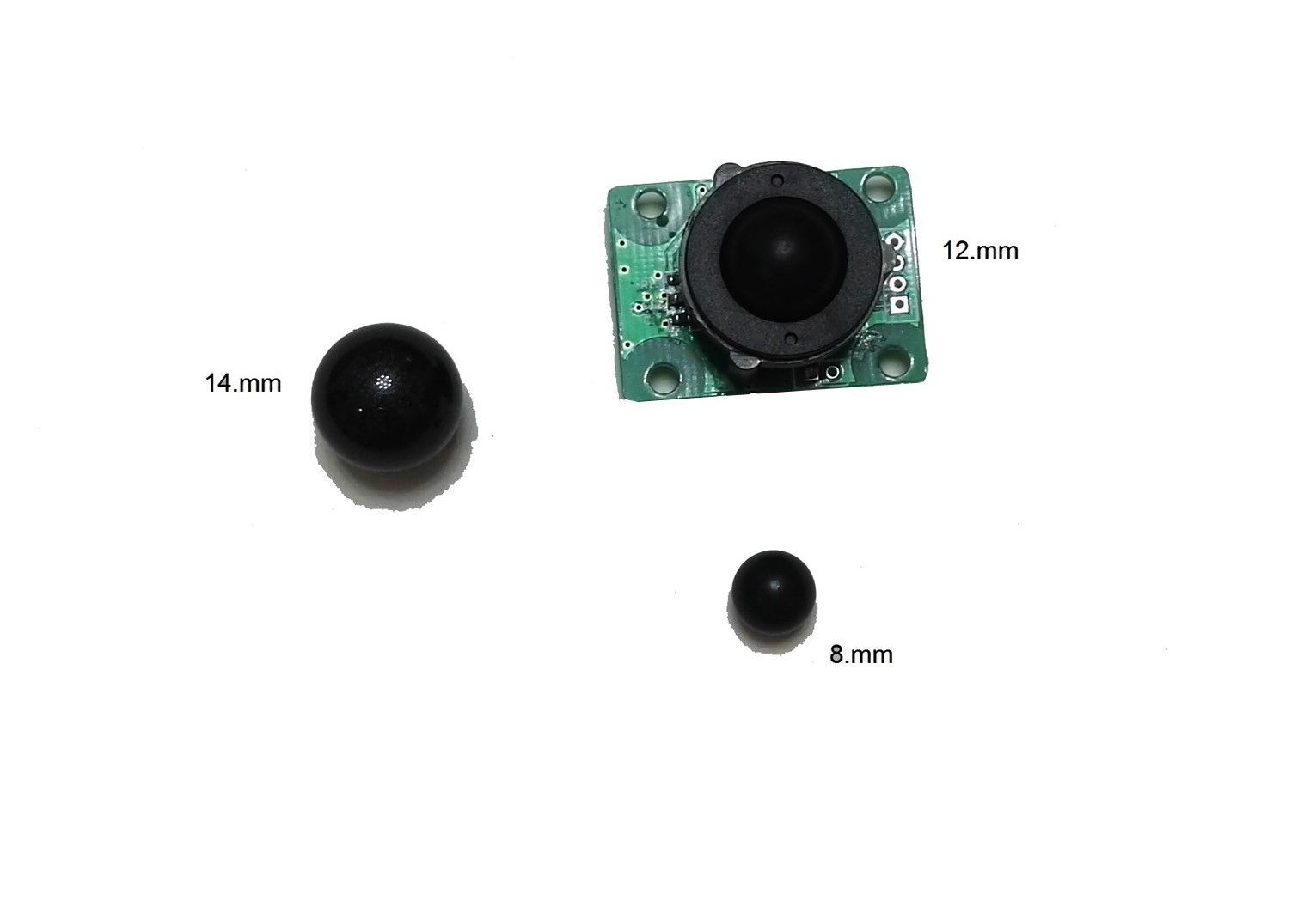 Extremely mini 8mm 12mm diameter trackball pointing device with PCB and ...