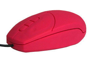 red medical mouse EMC with scroll button and USB cable