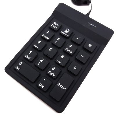 numeric industrial keyboard 18 keys with washable antibacterial silicon and USB