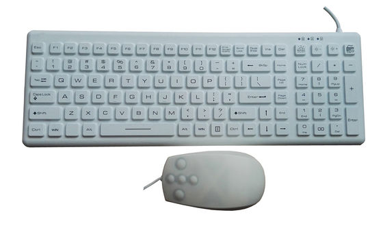NEMA 4x silicone hospital magnetic keyboard mouse combo set with Russian Hebrew layout