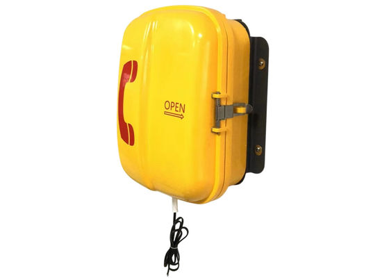 Yellow ATEX Industrial Phone With Phone Handset & Metal Keypad