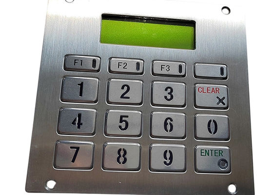 RS232 Industrial 16x2 LCD Keypad 4x4 with metal Shield and USB interface
