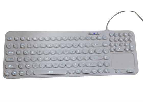 DOT Round Shape Medical Keyboard with touchpad and white LED supporting smart card