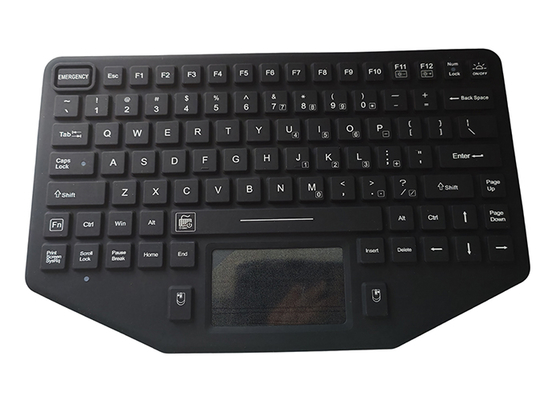 MIL-STD 461 rugged tablet keyboard with 88 keys and touchpad mouse