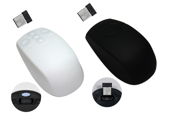 IP65 Wireless waterproof mouse for antimicrobial medical with 1000CPI, OEM wireless mouse