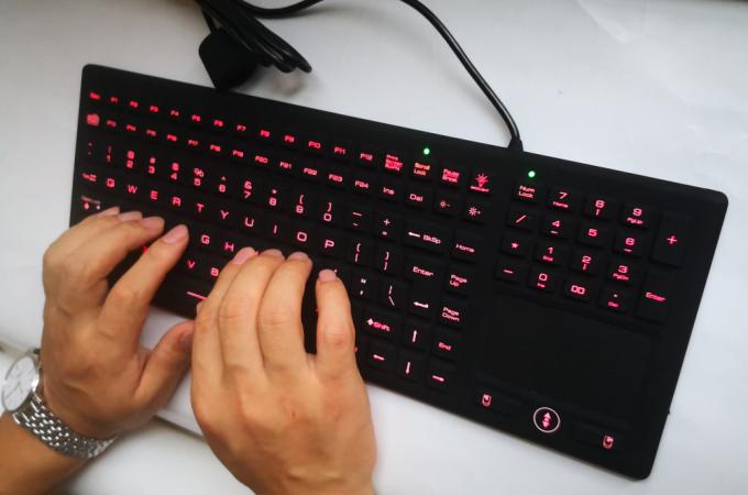 Washable Industrial Mechanical Keyboard With Touchpad & 24 Function Keys